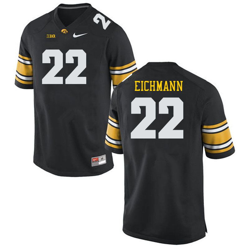 Men #22 Alex Eichmann Iowa Hawkeyes College Football Jerseys Stitched-Black